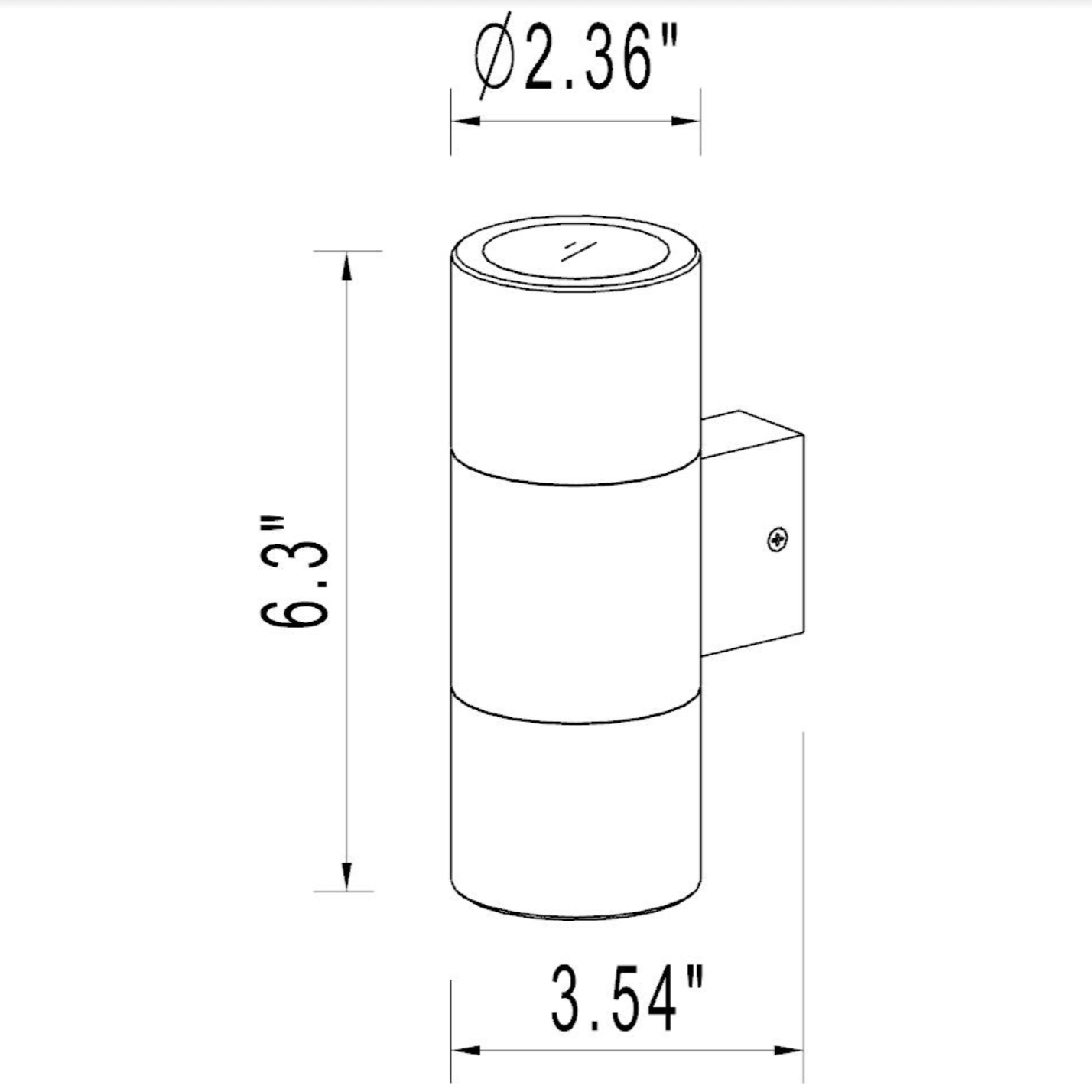Applique Stelvio finition noire éclairage extérieur basse tension haut/bas