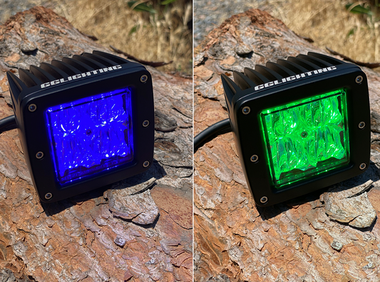 Blue / Green Dual Color Off Road LED Pod - Tampa Home & Garden Store