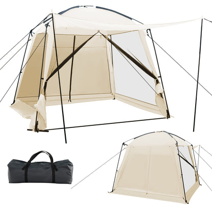 GemGear 10x10 ft beige screened canopy tent with vestibule and zippered door on Tampa Home & Garden Store