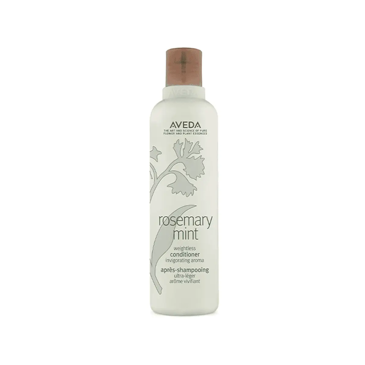 Aveda Rosemary Mint Weightless Conditioner bottle with copper cap and leaf design on Tampa Home & Garden Store
