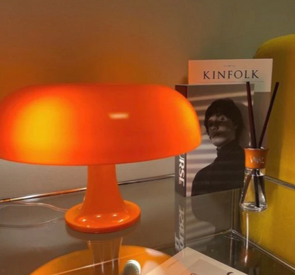 Nordic Mushroom Table Lamp orange ceramic base ambient night light Moktan Sabai on Tampa Home & Garden Store