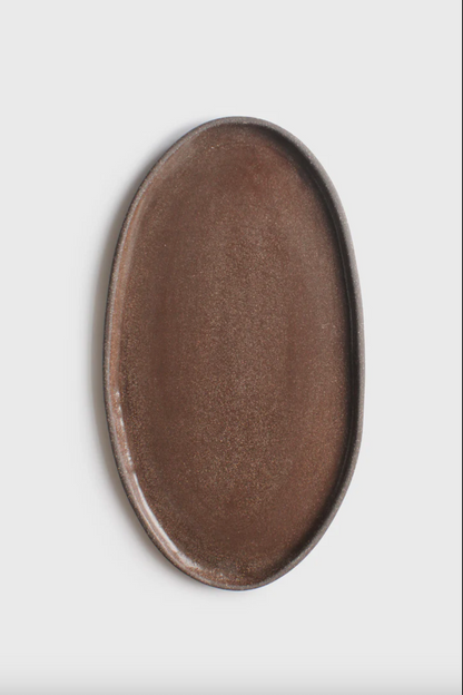 Handmade Oval Stoneware Rustic Serving Platter