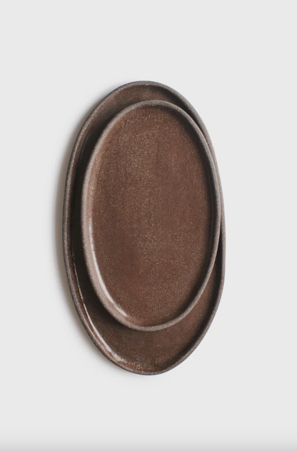Handmade Oval Stoneware Rustic Serving Platter