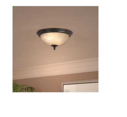 World Imports WI838688 Montpellier 2 Light Flush Mount Ceiling Fixture, frosted glass shade on Tampa Home & Garden Store
