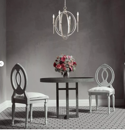 World Imports Rondure 6-Light Polished Nickel Chandelier with adjustable height on Tampa Home & Garden Store
