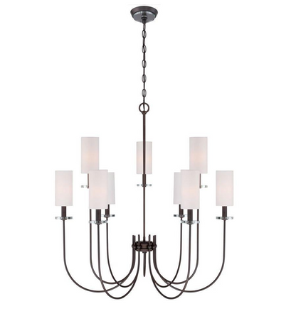 Monroe 9 Light Bronze Chandelier For Home