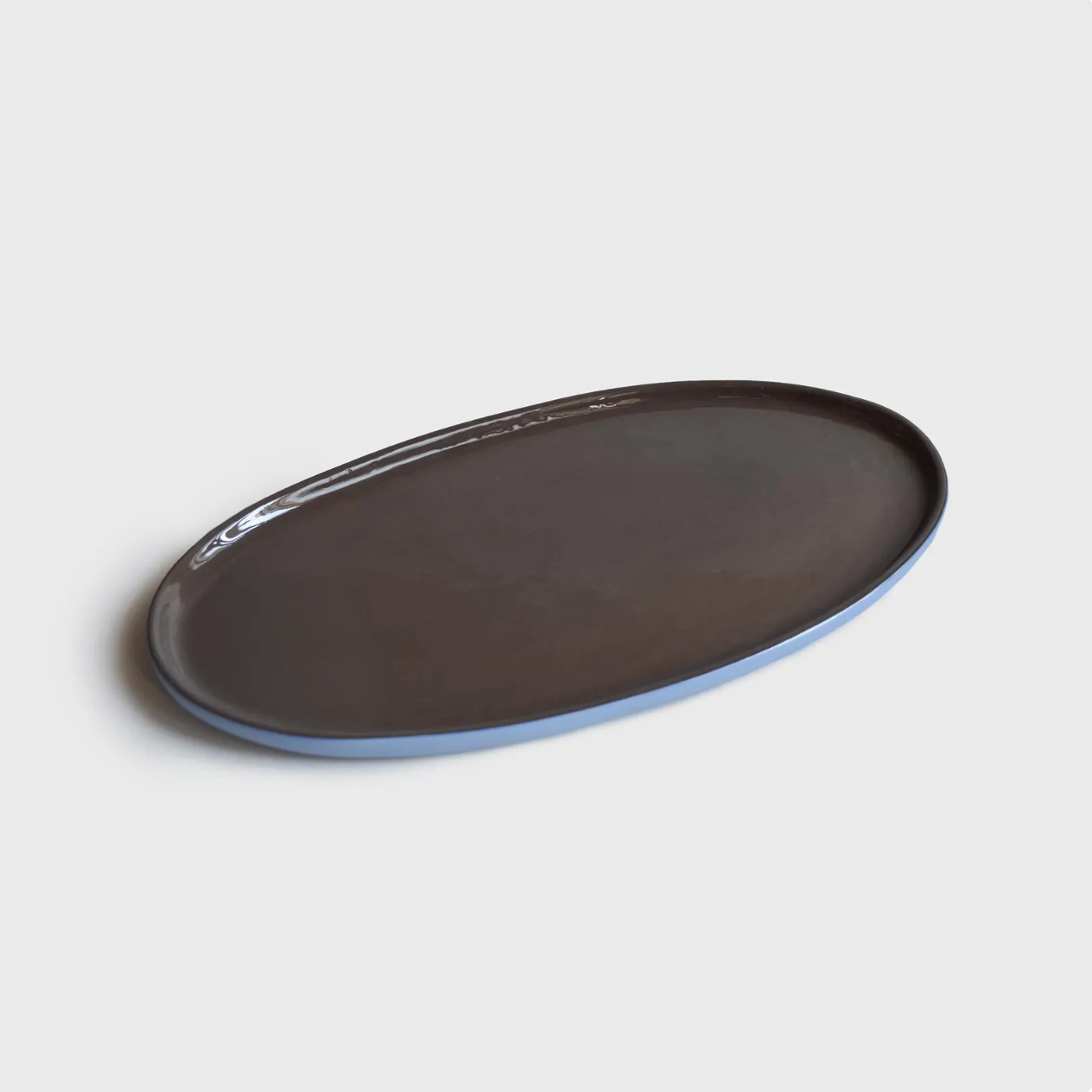 Handmade Porcelain Oval and Chocolate Platter