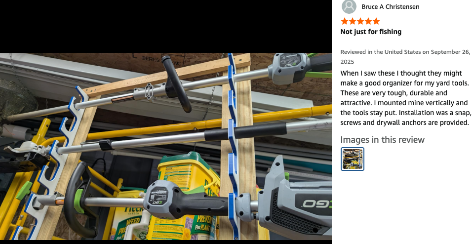 6+ Fishing Rod Rack Wall or Ceiling Mount Fishing Pole Racks