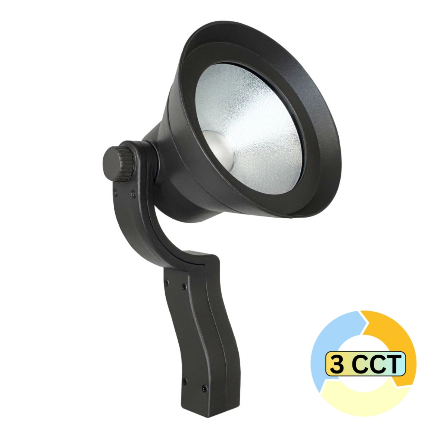 Foco de iluminación exterior direccional de haz ancho LED 3CCT CCDA95 de 7 W