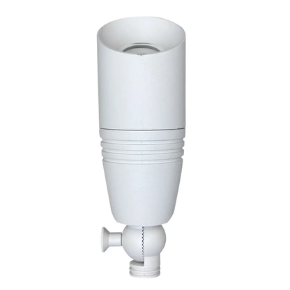 DL05 12V LED Outdoor Aluminum Spotlight 5W, white aluminum housing, adjustable mount on Tampa Home & Garden Store