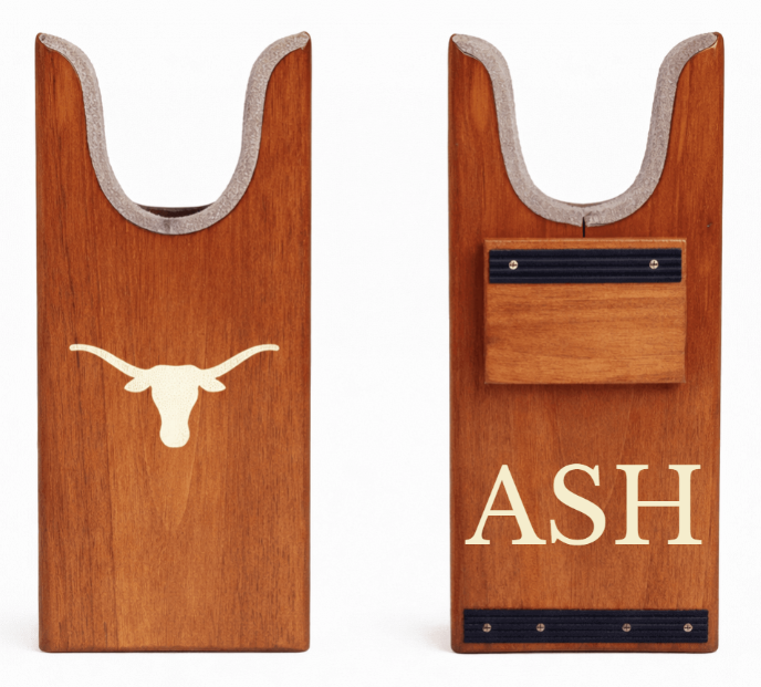 Texas Longhorn boot jacks; wooden boot pull with Longhorn silhouette front and back on Tampa Home & Garden Store