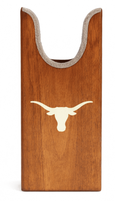 Texas Longhorn boot jack by Ryan's Woodworking, wooden boot pulls with brown finish on Tampa Home & Garden Store