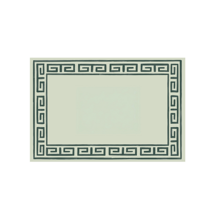 Pavilion placemats sky and navy Greek key border, rectangular, paper placemats on Tampa Home & Garden Store