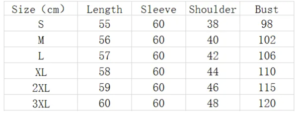 Sterlling women's tassel sequin jacket size chart ST93333XAP; length 55–60 cm, bust 98–120 cm on Tampa Home & Garden Store