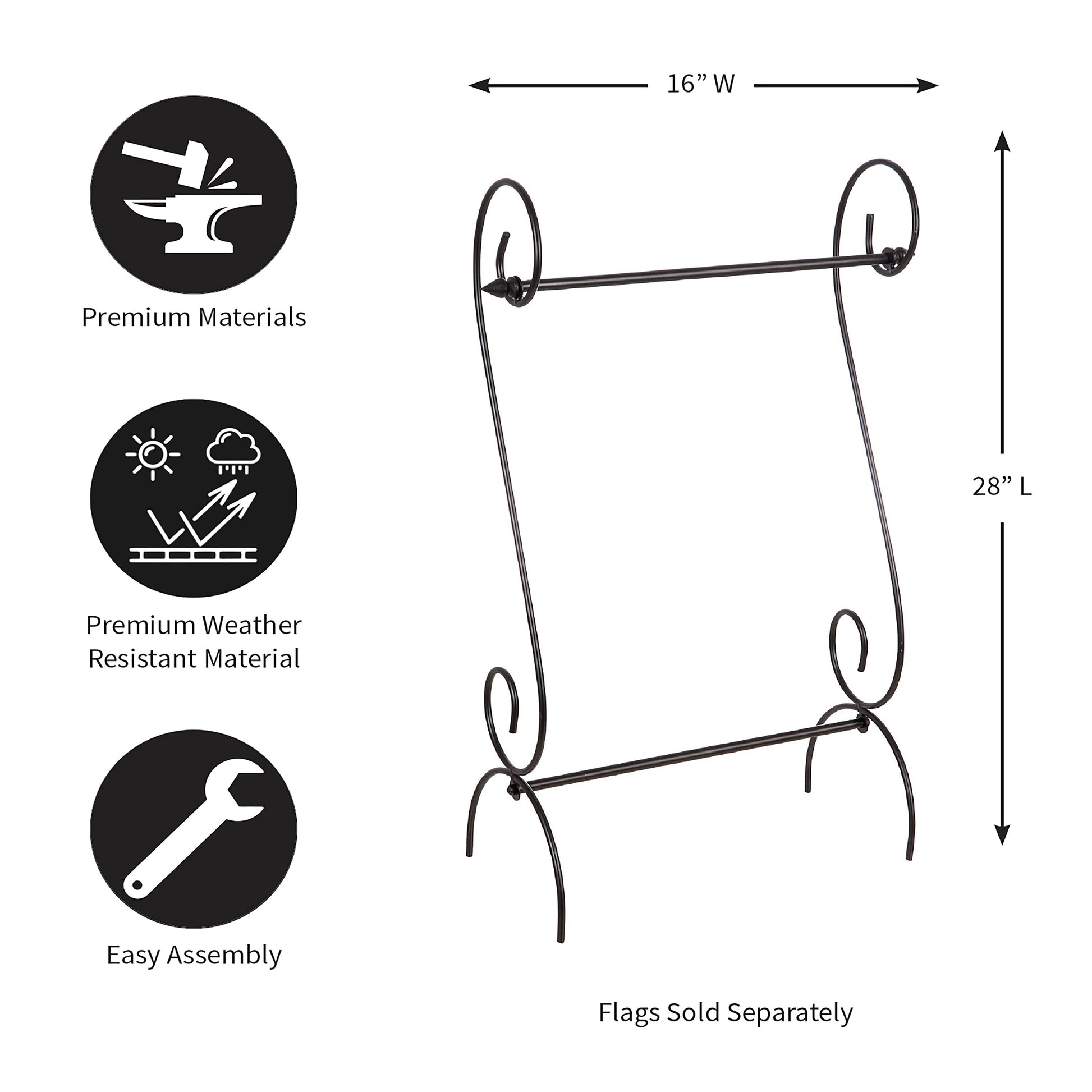 Scroll Garden Flag Stand - Tampa Home & Garden Store