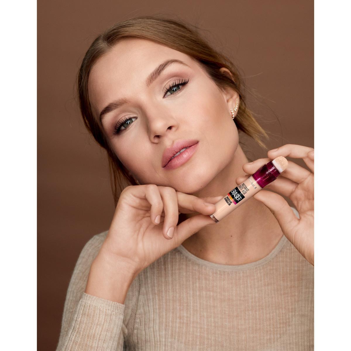 Concealer Maybelline Instant Anti Age Eraser concealer in nude beige with pink cap on Tampa Home & Garden Store