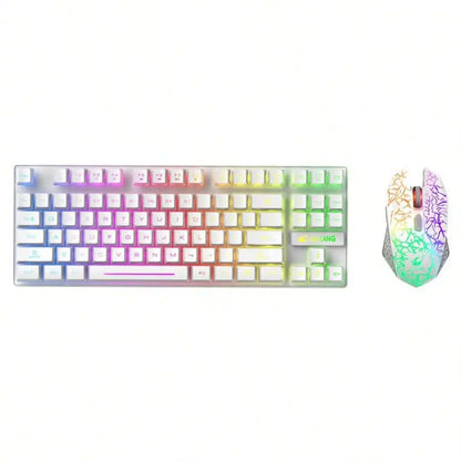 Free Wolf T87 wireless charging keyboard and mouse by FLIPSTYLEZLLC, RGB backlit 2-piece set on Tampa Home & Garden Store