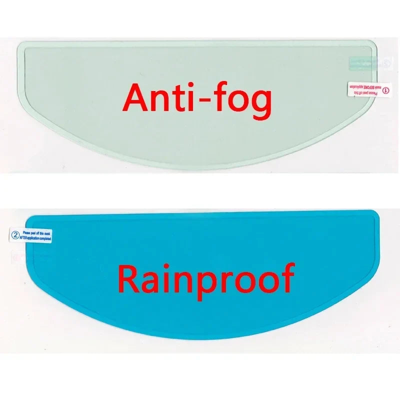 BikerZoneZ anti-fog & rainproof visor patches, green anti-fog & blue rainproof, 2 patches on Tampa Home & Garden Store