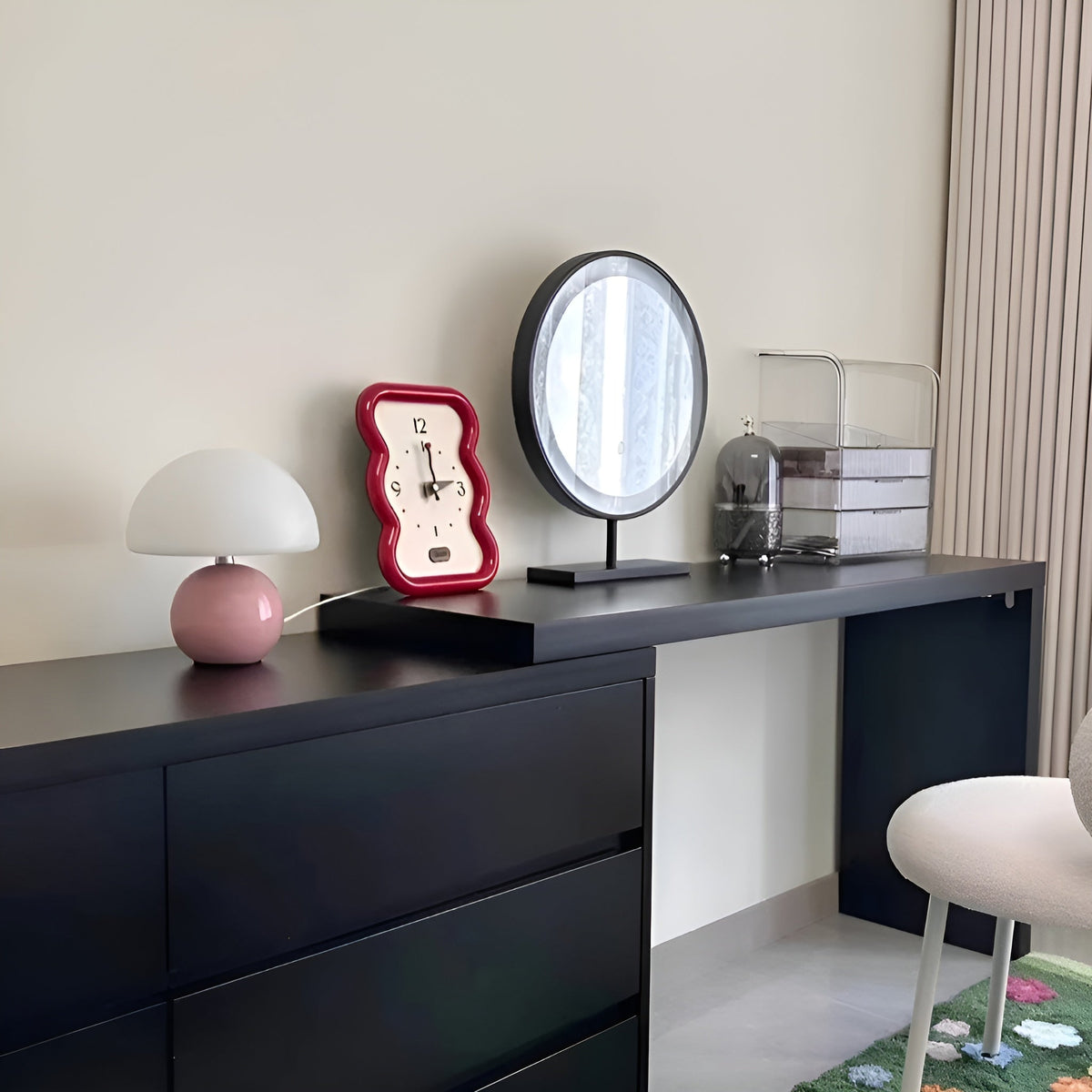 USB Mushroom Lamp ambient night light white mushroom shade on pink base Moktan Sabai on Tampa Home & Garden Store