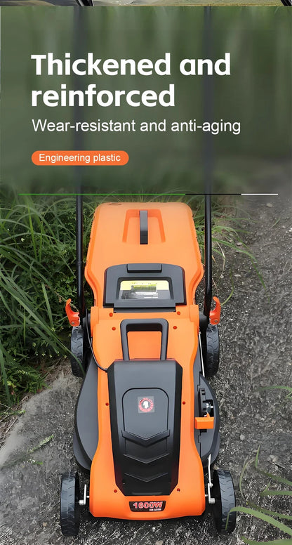 Handheld electric weeder and trimmer orange cordless garden tool with black handles and wheels by UpTrend Deals on Tampa Home & Garden Store