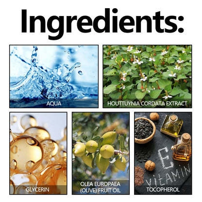 Pore Control cleansing oil ingredients collage with aqua splash and houttuynia cordata extract on Tampa Home & Garden Store