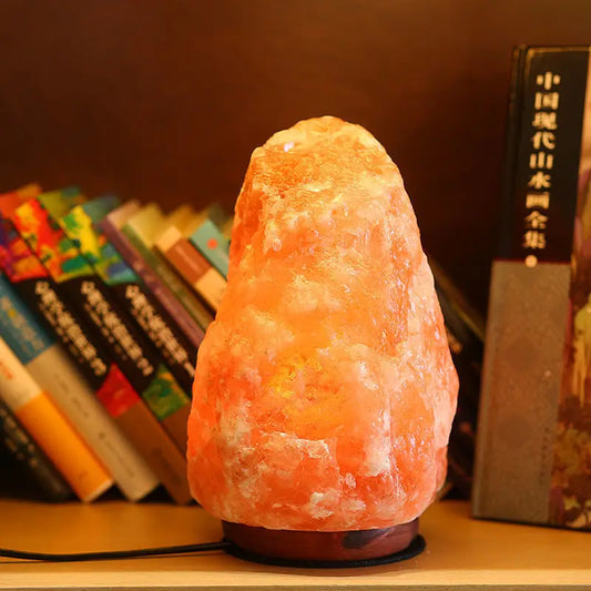 Himalayan Salt Lamp 7 Color USB Night Light Wooden Base Table Lamp for Bedroom - Tampa Home & Garden Store