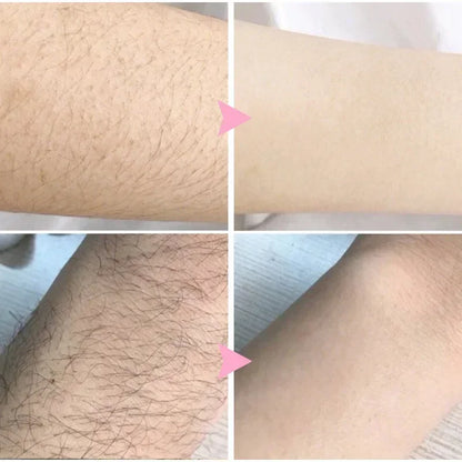 Hair removal cream by Silcy Skin for body and underarms, depilation results show smooth skin on Tampa Home & Garden Store