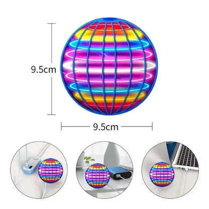 Flying Orb Boomerang Ball LED motorized hover toy by Moktan Sabai, LED sphere 9.5cm on Tampa Home & Garden Store