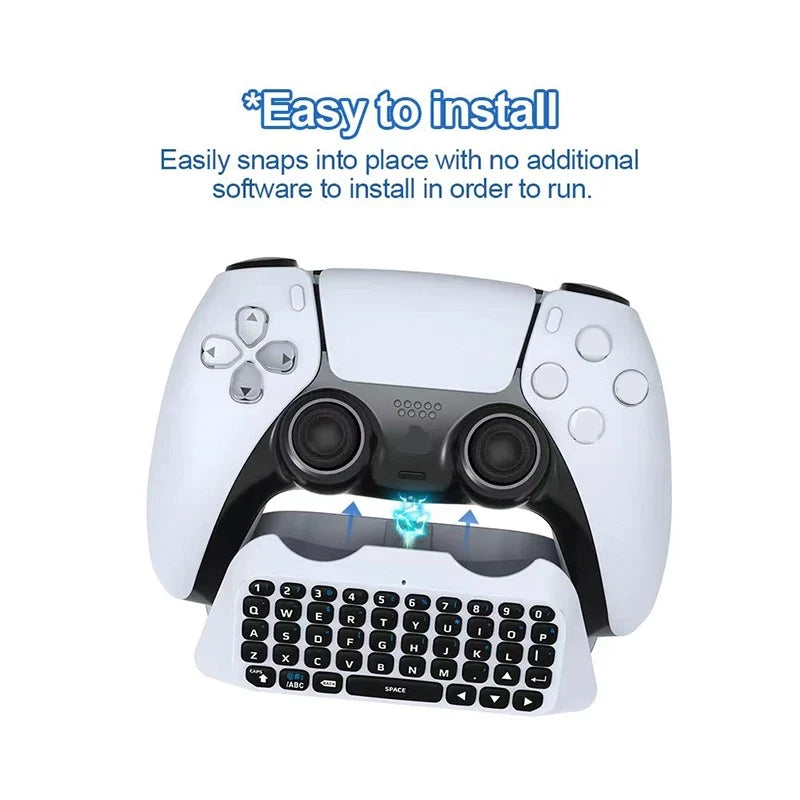 Wireless Bluetooth keyboard for PS5 controller, white compact keyboard dock FLIPSTYLEZLLC on Tampa Home & Garden Store