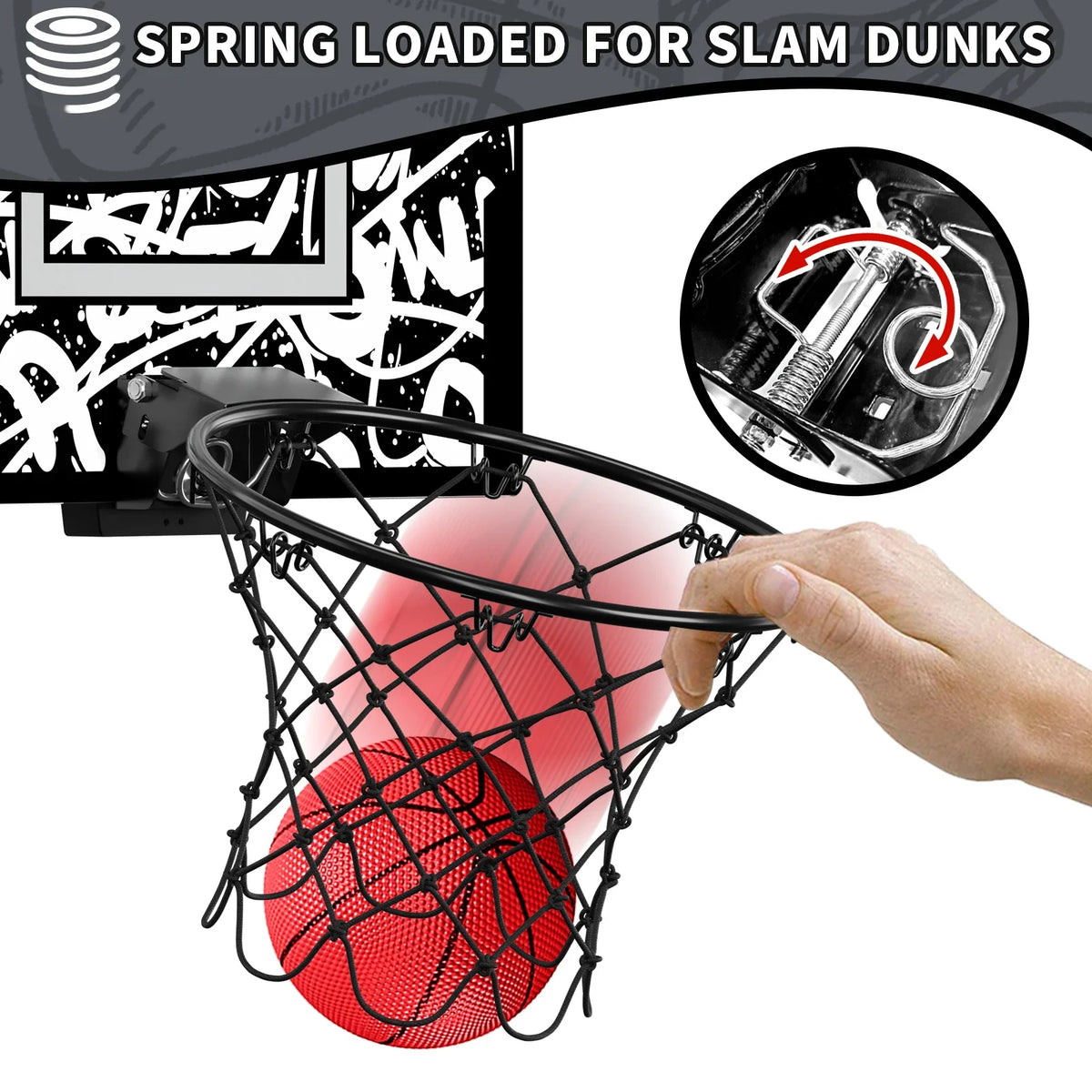 Kids mini basketball hoop with electronic scoreboard backboard and red ball FLIPSTYLEZLLC on Tampa Home & Garden Store