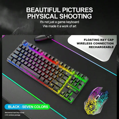 Free Wolf T87 wireless charging keyboard and mouse set with RGB backlit keys by FLIPSTYLEZLLC on Tampa Home & Garden Store