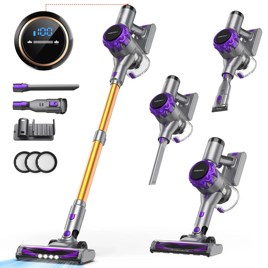 Cordless Vacuum Cleaner 30KPa Powerful Suction 55 Min Runtime Pet Hair - Tampa Home & Garden Store