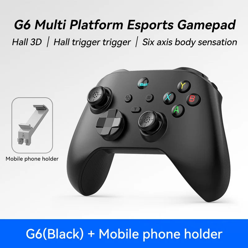 G6 wireless game controller black with hall trigger and joysticks, with mobile phone holder on Tampa Home & Garden Store