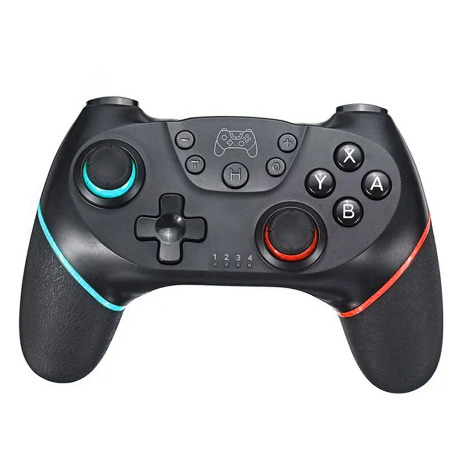 Wireless Switch controller FLIPSTYLEZLLC, black gamepad with blue ring and red ring on Tampa Home & Garden Store