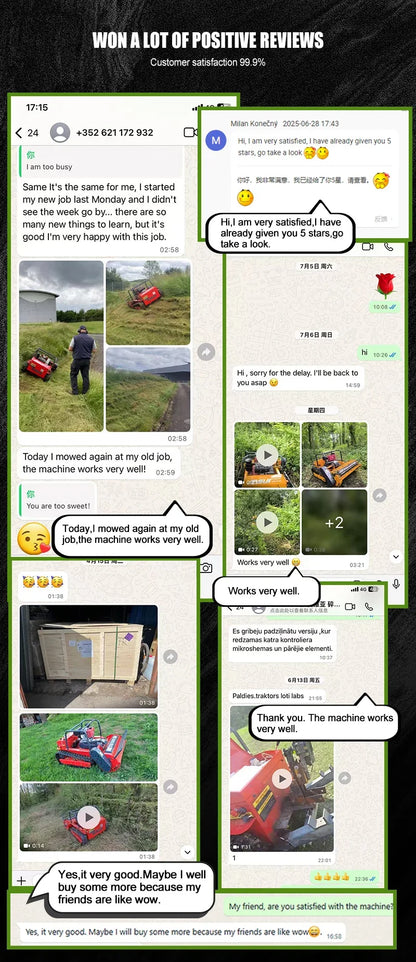 Self-Propelled RC lawn mower 550mm for small gardens by UpTrend Deals collage of product photos on Tampa Home & Garden Store