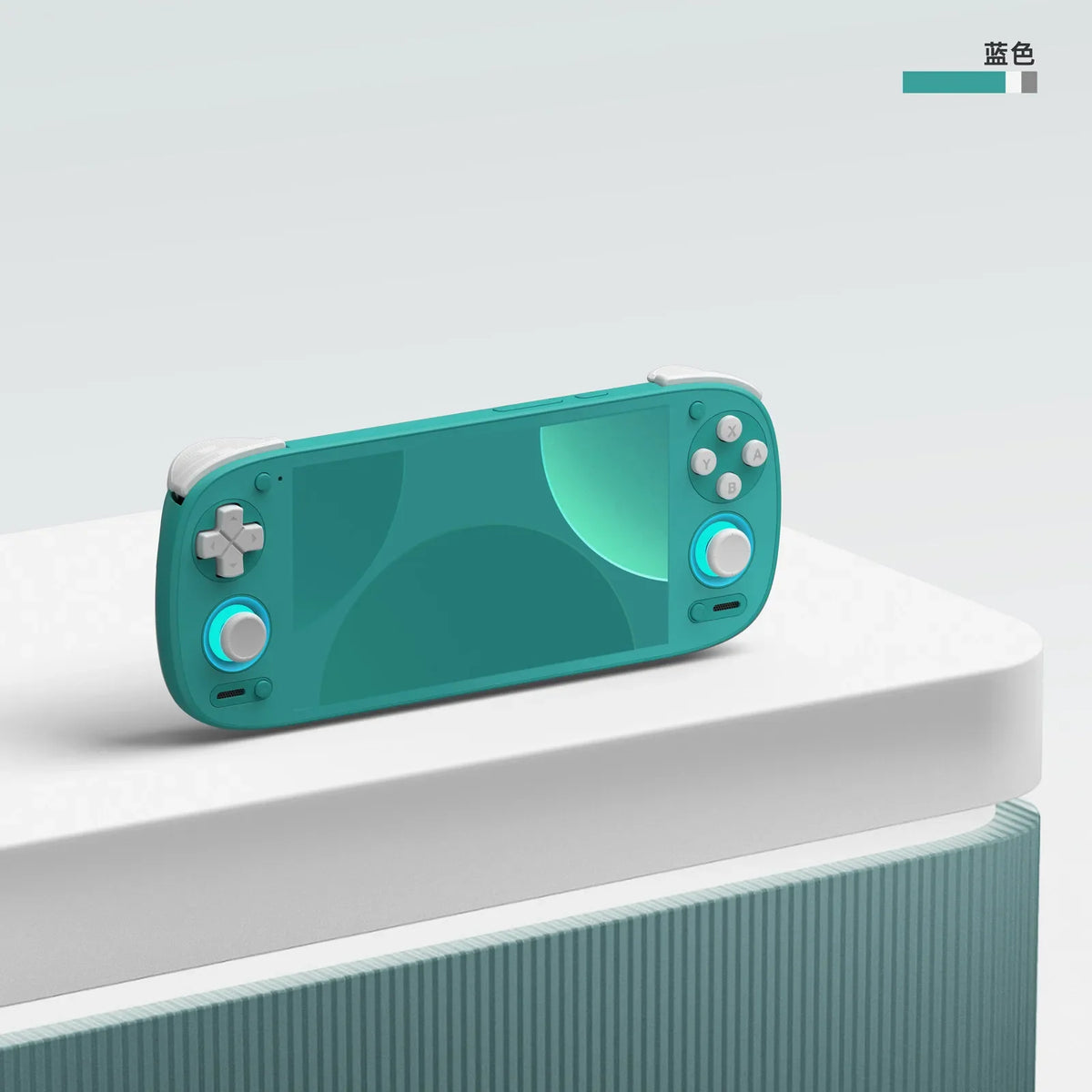 Retroid Pocket G2 teal handheld with 5.5-inch OLED, dual analog sticks, white face buttons on Tampa Home & Garden Store