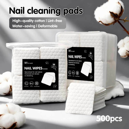 White quilted nail wipes thickened lint-free pads, 500pc pack for gel polish removal on Tampa Home & Garden Store