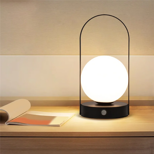 Portable Metal Table Lamp Rechargeable Dimmable 3 Color LED Bedside Desk Light - Tampa Home & Garden Store
