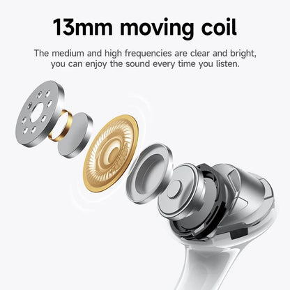 HOCO EW72 Lite white wireless Bluetooth headset sport headphones with charging box 13mm coil on Tampa Home & Garden Store