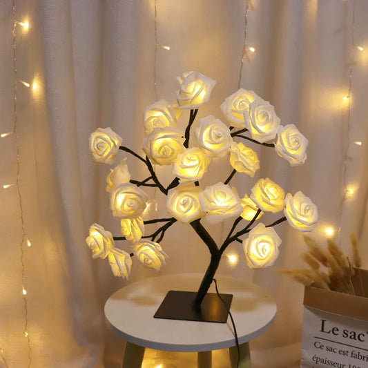 108LED Rose String Table Lamp | USB Powered Romantic Night Light for Party Decor - Tampa Home & Garden Store