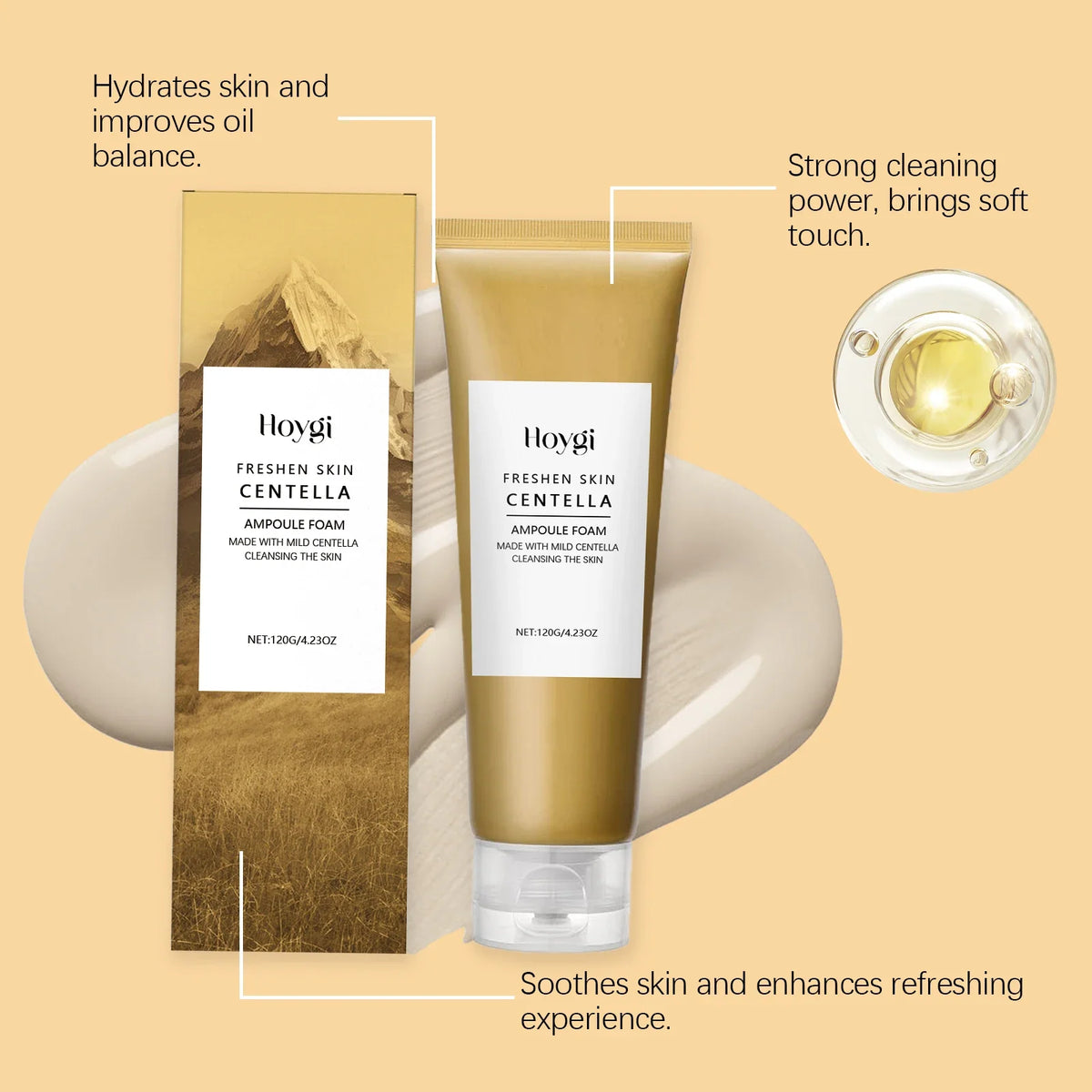 Centella Deep Cleansing Foam facial cleanser Silcy Skin tube and white-box packaging; low pH, hydrating exfoliating formula with hyaluronic acid on Tampa Home & Garden Store