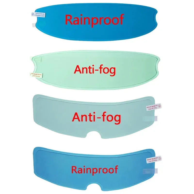 BikerZoneZ 5-film eyewear patch set Rainproof and Anti-fog films in blue/green on Tampa Home & Garden Store