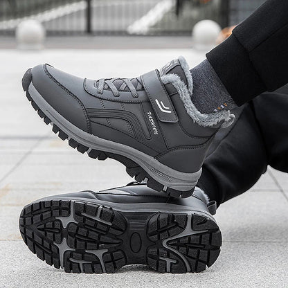 Winter boots for men waterproof gray with faux fur collar by UpTrend Deals on Tampa Home & Garden Store