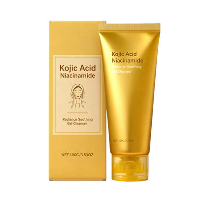 Kojic Acid Niacinamide Gel Cleanser by Silcy Skin in gold box and tube radiance soothing on Tampa Home & Garden Store