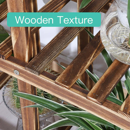 6 Tier Wood Plant Stand and Storage Rack