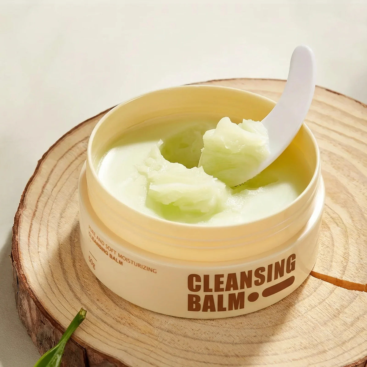 Silcy Skin cleansing balm jar with pale yellow cream and white spatula, 50g on Tampa Home & Garden Store