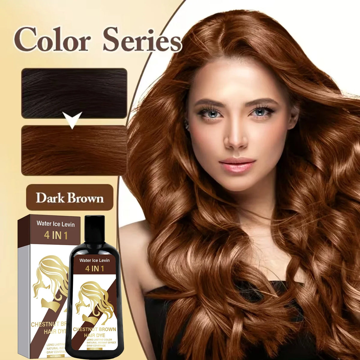 Silcy Skin 4-in-1 Chestnut Brown Hair Dye Shampoo for long-lasting color and gray coverage on Tampa Home & Garden Store