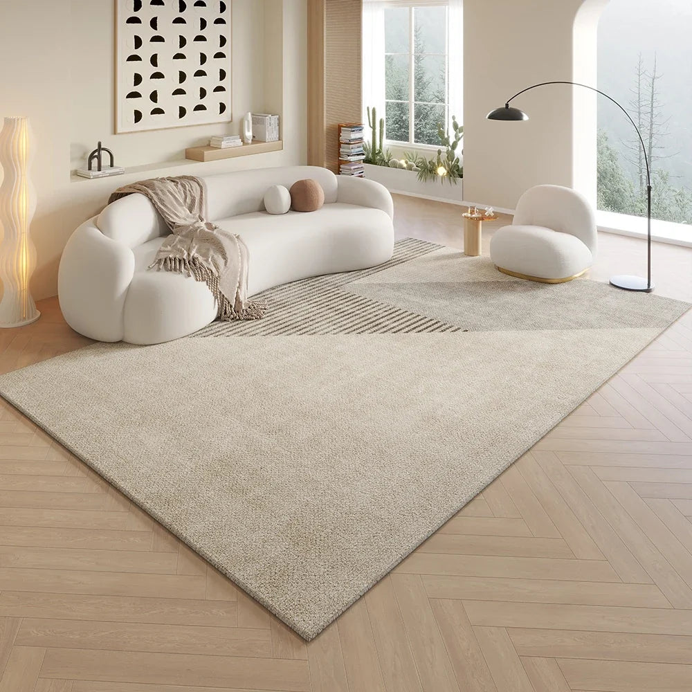 VIKAMA cream style living room floor mat anti-slip large rug for sofa and coffee table on Tampa Home & Garden Store