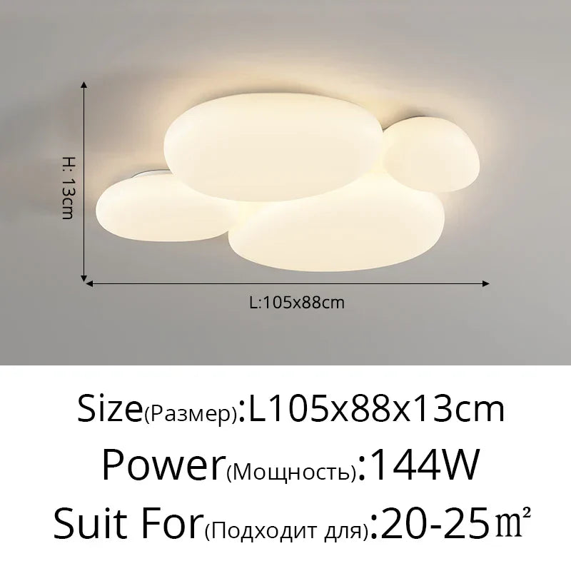 DecorBites Kids LED ceiling light white cloud-like disc cluster dimmable on Tampa Home & Garden Store
