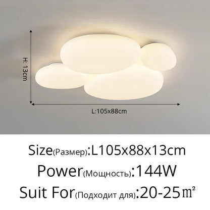 DecorBites Kids LED ceiling light white cloud-like disc cluster dimmable on Tampa Home & Garden Store